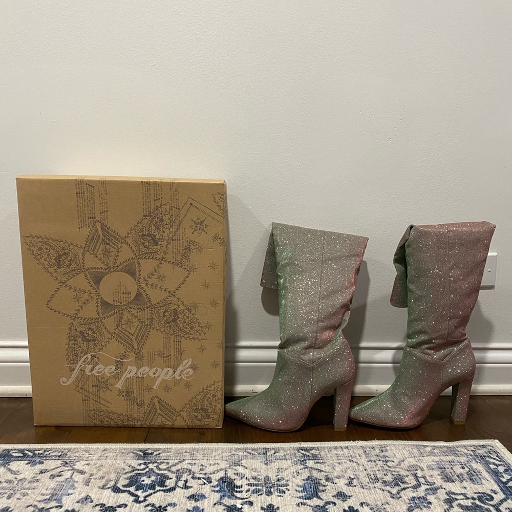 Over the Knee Sparkly ✨ Free People Boots 💕✨